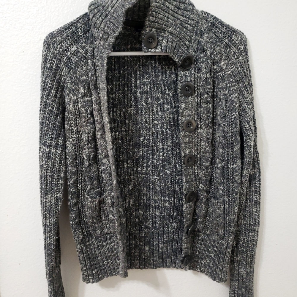 Cozy Gray Buttoned Sweater